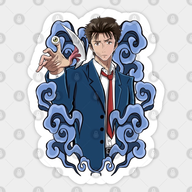 Parasyte - Shinichi Sticker by mounier